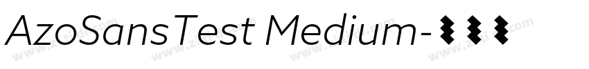 AzoSansTest Medium字体转换